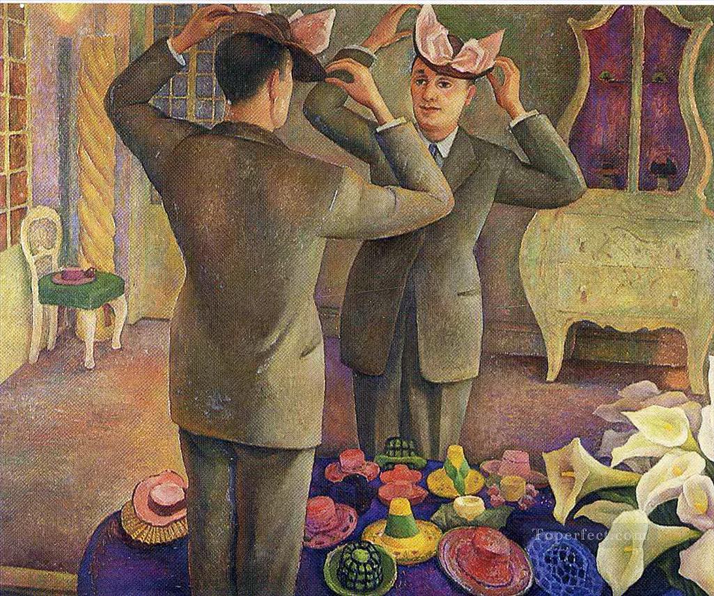 the millennium potrait of henri de chatillon 1944 Diego Rivera Oil Paintings